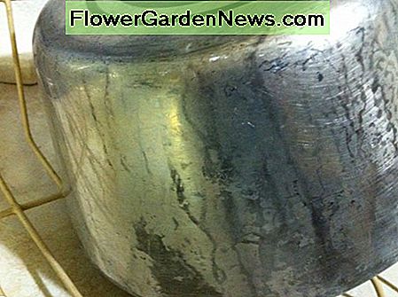 Aluminium steelpan voor CLR Metal Clear Aluminum saucepan before CLR Metal Clear
