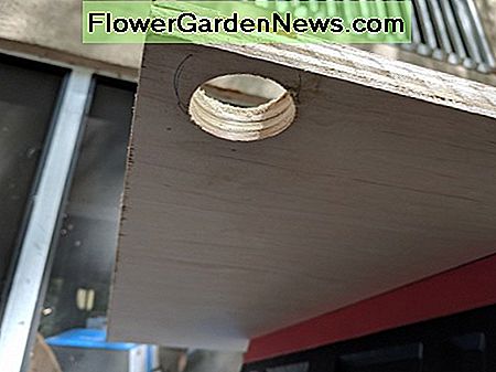 Das Loch habe ich in das Sperrholz geschnitten The hole I cut in the plywood