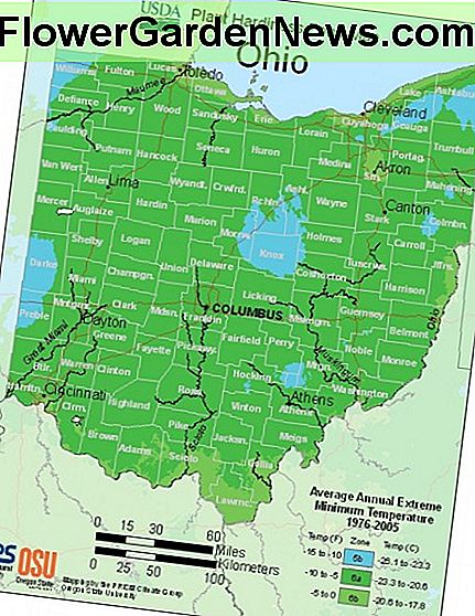 Bloeiende zones in Ohio Ohio plant hardiness zones