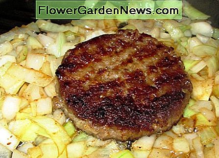 Burgere med Fried Onions Burgers with Fried Onions