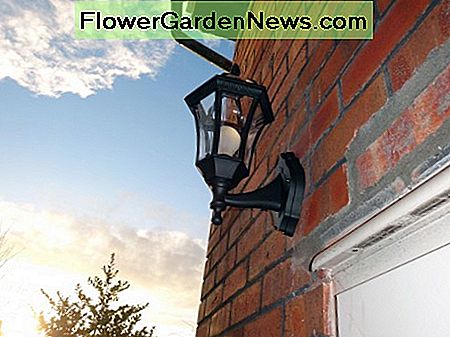 Naujoji lauko šviesa, kad atitiktų kitų sodo žibintų stilių. New outside light, to match style of other lights in the garden.