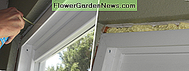 In allen Spalten rund um den Türrahmen expandierende Schaumdichtungen anbringen. Apply expanding foam caulking in any gaps around the doorframe.
