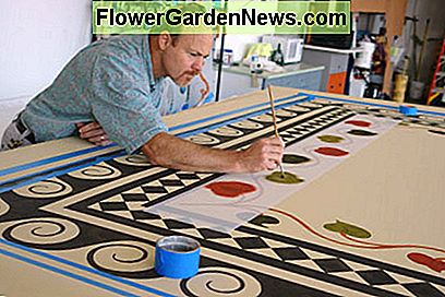 Lackierter Bodenbelag von Gracewood Design. Painted flooring by Gracewood Design.