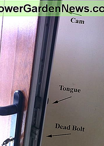 Dørlås med 4-cam rullelås plus deadbolt & tunge Door lock with a 4 cam roller lock plus deadbolt & tongue