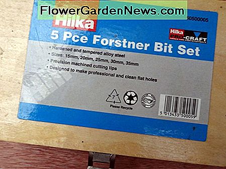 Forstner bit set used for making the pull holes in the sliding doors.