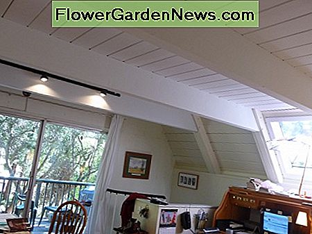Ir čia tai yra! Mano dažytos medinės lubos! (Durelės, parodytos ankstesnėse nuotraukose, buvo pašalintos, kai įdėjau laiptus.) And here it is! My painted wood ceiling! (The door shown in earlier pictures was removed when I put in a staircase.)