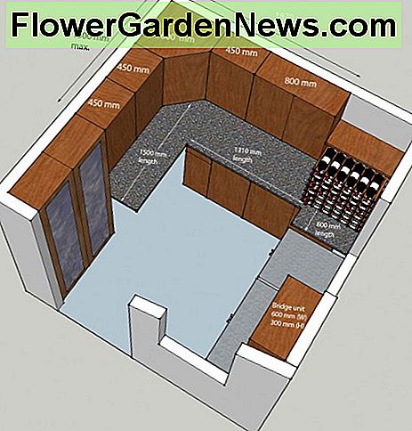 Vue en plan du hangar de stockage de nourriture proposé dessiné à l'échelle Plan view of proposed food storage shed drawn to scale