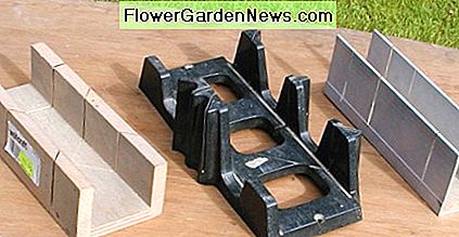 Verschiedene Arten von Gehrungsboxen Various types of miter boxes