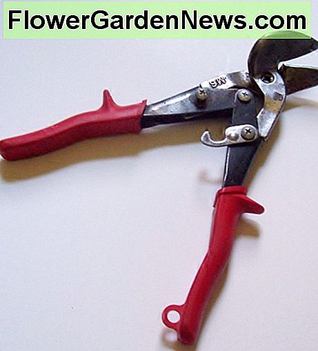 Tin snips. Tin snips.