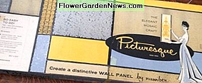 1960-aisiais 1960s Vintage Picturesque wall panel mosaic tile and glass kit by NUMBER PQS-11, by General Craft Corporation GENERAL CRAFTS CORP.