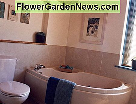 Vonios kambarys su autoriaus ir keramikų Lizos pagrindine ... Bathroom with artwork by author and ceramicist Lisa Main..