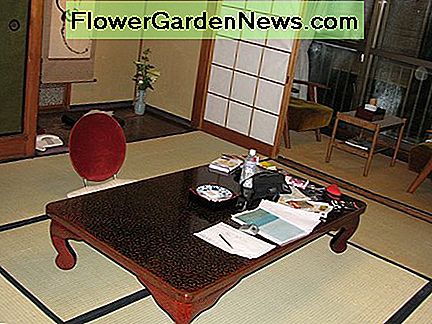 Japonų viešbutis (Ryoka) kambarys su Japanese Hotel (Ryoka) Room With Shikibuton Stored Away and Tatami Mats on the Floor...The Futon Is Unrolled and Used at Night. Photo courtesy of ThisParticularGreg under Creative Commons Attribution License http://www.flickr.com/photos/thisparticul