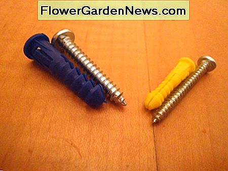 Wandanker - gelb ist für geringes Gewicht und blau ist mittel bis schwer wall anchors -- yellow is for light weight and blue is medium to heavy