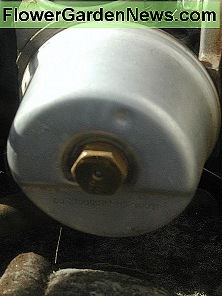 Vlotterbak vastgehouden door kommoer (die eruit ziet als een bout bij het verwijderen). Float bowl held on by bowl nut (which looks like a bolt when removed).