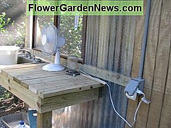 Gewächshaus-Arbeitsbank mit Wanne Greenhouse Work Bench with Sink