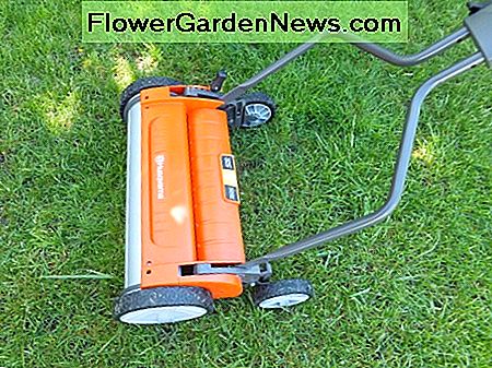 Der Evolution SpindelmÀher ohne Grasfangsack. The Evolution reel mower without the grass collection bag.