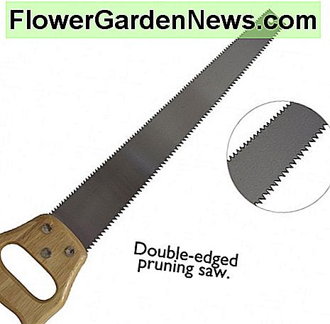 Dobbeltkantet beskjæringssag, ideell til verdifulle prøver. Double edged pruning saw, ideal for prized specimens.
