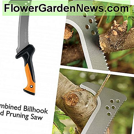 Kombinert billhook og sag. Combined billhook and saw.