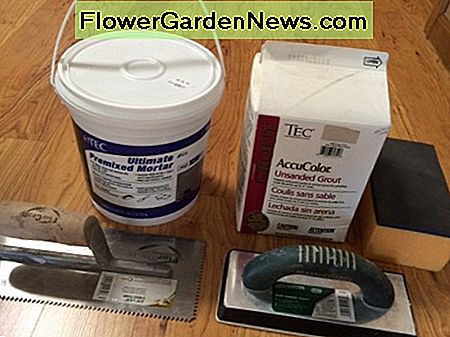 Forbrugsvarer til dit køkken backsplash Supplies needed for your kitchen backsplash