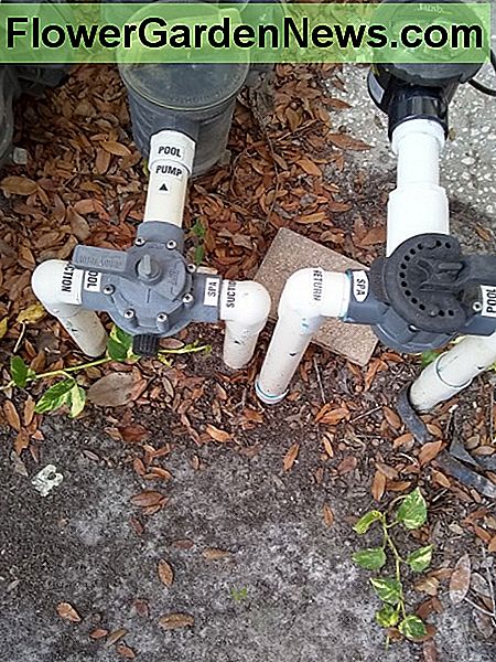 Diese Ventile sind nur für den Pool-Modus positioniert. Wenn das Rückschlagventil in Richtung Spa gedreht wurde, entsteht ein Überlauf (Springbrunnen) These valves are positioned for pool mode only. If the return valve was turned toward spa, this will create an overflow (fountain)