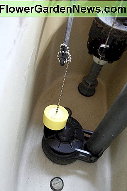 An example of a tangled chain keeping the valve from sealing, thus letting the water continuously run.