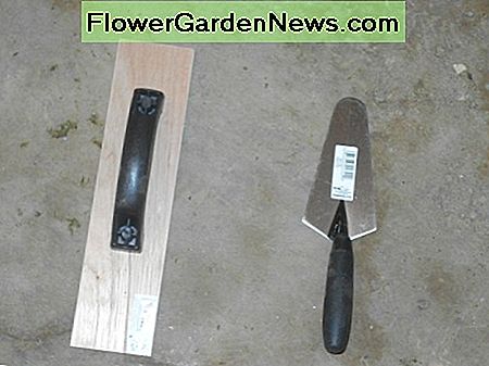 wood float and trowel