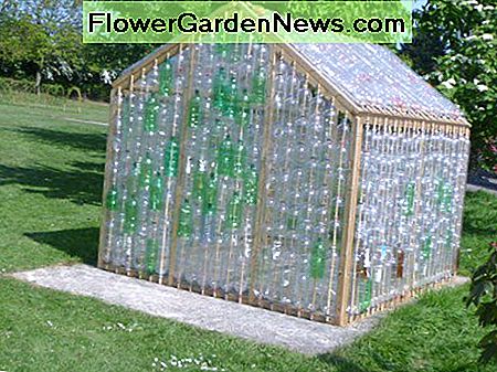 a greenhouse made from plastic bottles